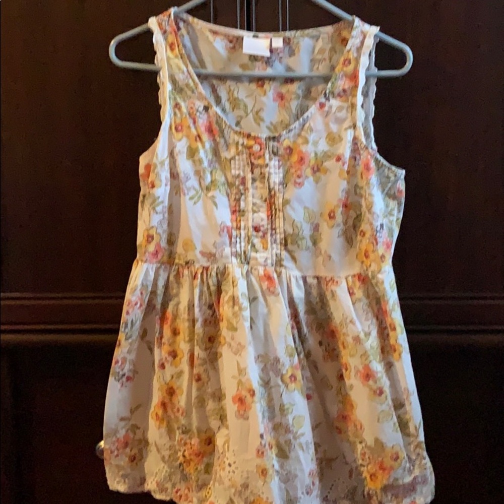 Flowered babydoll blouse
